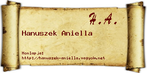 Hanuszek Aniella névjegykártya